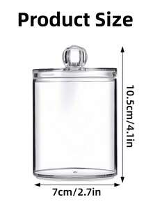 4PCS Acrylic Qtip Holder Dispenser For Cotton Swab, Ball, Round Pads, Floss Picks - Clear Plastic Apothecary Jar Set For Bathroom Canister Storage Organization, Vanity Makeup Organizer - View 3