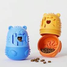 Animal Shaped Dog Treat Dispensing Toy, Interactive Tumbler Leaking Food Ball, Durable Rubber Slow Feeder Puzzle Toy For Small Medium Dogs Cats - Multicolor - View 8
