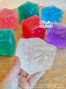 Glacier Jumbo Clear Cheese Squishy Toy - Multicolor - View 9