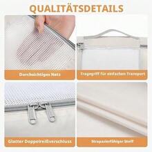 8er-Set Packwürfel in verschiedenen Größen Reiseorganizer für Handgepäck & Koffer Farbe Beige - Übersicht 4