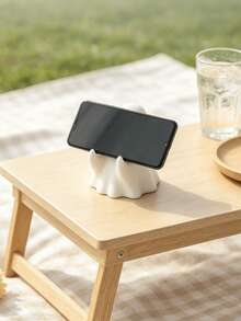 1/2pcs White Halloween Ghost Phone Stand, Stable Non-Slip Desktop Slouchy Viewing Bracket, Cute Ghost Design Home Desk Bedside Tablet Universal Atmosphere Creative Decorative Ornament - View 7