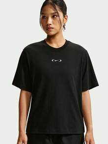Nike 女款 AS W NSW NK CLSC BXY TEE SPD 短袖針織無領T恤 TIM6412-010 - 黑色 - 查看 1