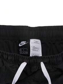 Nike Celana Pendek Olahraga Kasual Pria dengan Bordir Huruf dan Tali Serut di Pinggang - Hitam - View 6