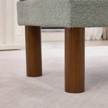 Oversized Modern Minimalist Bench, Armless Design, Wooden Frame – Ideal For Dining Room/Bedroom/Entrance Area - Green - View 8