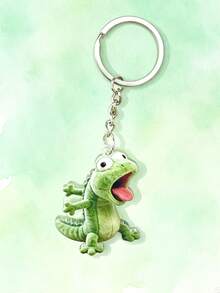 [2D Flat] 1pc, 2D Acrylic New Lizard Keychain, Holiday, Birthday Best Gift, Beautiful Keychain Pendant - Multicolor - View 8