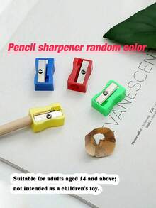 1/10/20pcs Heart Shaped Gold Foil Pencils With Erasers + 1pc Sharpener, Suitable For School, Office, Weddings (White) Back To School - Multicolor - View 9