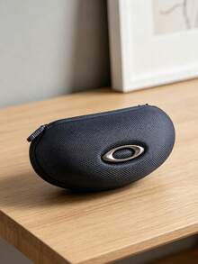 1pc Oakley Nylon Hard Shell Fashion Eyeglass Case, Shockproof Zippered Eyewear Storage Box, Designer Fashion Accessory Gift OAKLEY-GIFT-1 - Black - View 2