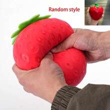 Tachimi 1 Peça Brinquedo Fidget Básico de Morango Grande para Atividades Diárias Domésticas, Squishy de Crescimento Lento com Toque Macio e Crocante, Brinquedo para Crianças de Todas as Idades para Horas de Brincadeira Casual em Ambientes Internos, Enviado Aleatoriamente - Multicolorido - Visão 2