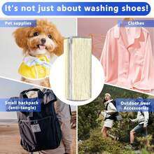 1 pezzo Borsa per il lavaggio delle scarpe 360° durevole, appositamente progettata per ridurre il rumore e prevenire la deformazione, borsa per il lavaggio domestico, borsa di protezione per le scarpe, borsa per il lavaggio riutilizzabile, adatta per sneaker, scarpe in tela, scarpe da uomo, scarpe da donna - multicolore - Visualizzare 7