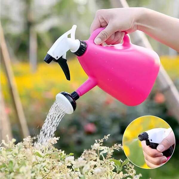 1L Large Capacity Garden Watering Can, Plant Sprayer, Indoor Plant Use, Compressed Air Spray Bottle, Handheld Lawn Pressure Sprayer For Watering Flowers, Lawn, Home Cleaning And Washing