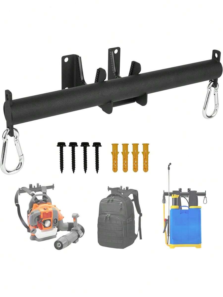 Backpack Blower Wall Hanger,Heavy Duty Wall Mounted Backpack Blower Rack,Backpack Leaf Blower Hanger For Backpack Leaf Blowers,Garden Sprayers,Chainsaws,45757492 - Multicolor - View 1