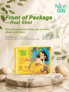 Niceday 245mm 10pcs/Pack Daily Anion Sanitary Pads With Anion Chip, Odor Removal For Intimate Area, High Absorbency, Fast Absorption, Dry And Non-Itchy, Breathable Panty Liners, Hypoallergenic, Balances Intimate Micro-Environment - 245mm (100pcs/10 Packs) - View 8