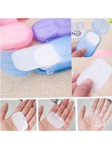 5 Boxes (90-100 Sheets) Disposable Soap, Portable Travel Soap Paper, Mini Disposable Scented Soap, Suitable For Travel, Business Trips, Camping, Hiking Or Any Outdoor Activities - A - View 4