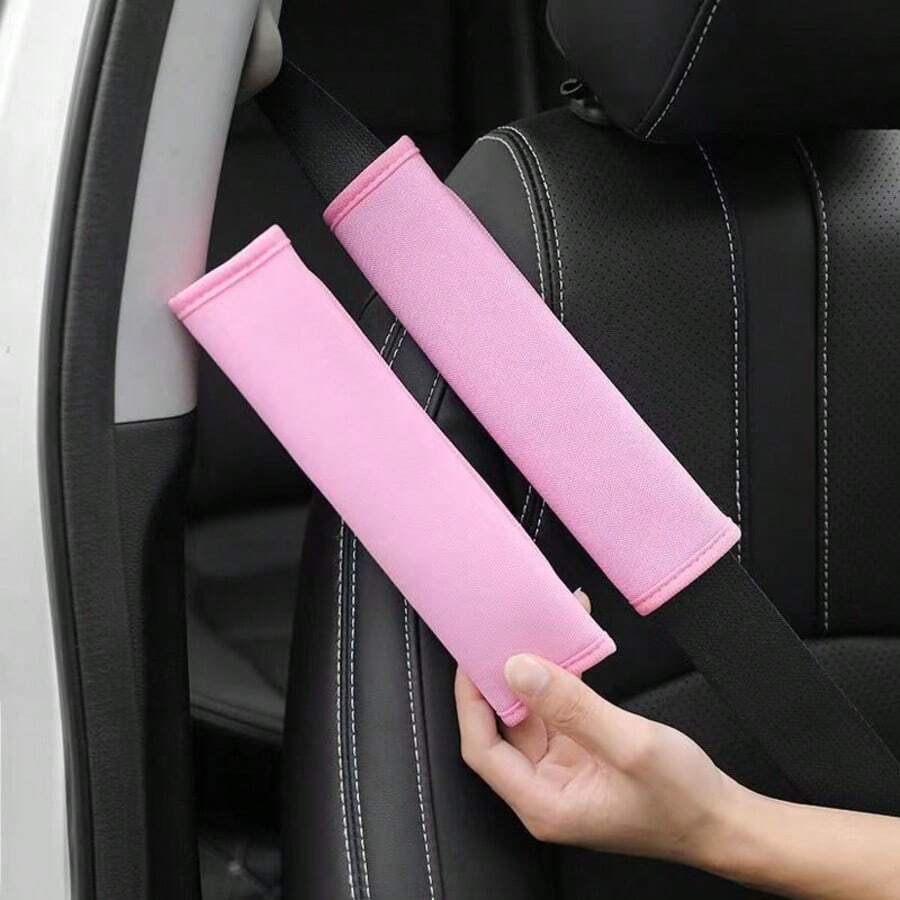 1件裝汽車安全帶肩墊 加長款柔軟舒適毛絨保護套 車內配件 - A - 查看 1