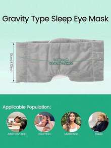 1/2pcs Weighted Velvet Eye Mask: Effective In Relieving Eye Fatigue. Made Of Lightweight, Breathable Material, It Can Effectively Block Light. Perfect For Students, Office Workers, And Travelers. Whether For Naps, Overnight Rest, Home Relaxation, Or Long-Distance Travel, It's An Excellent Choice. Absolutely A High-Quality Product To Improve Sleep Quality. - Multiple Styles - View 8