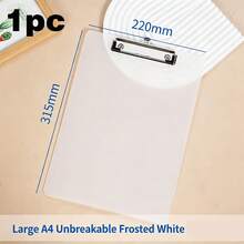 Map Binder Transparan Ukuran A4/A5, Papan Klip dengan Klip Logam, Cocok untuk Catatan, Formulir, Dokumen, dan Gambar. - A - View 8