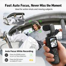 4K High Definition Video Recording Device | Portable Rechargeable Vlogging Camera | 4K Handheld Stabilized Pocket Action Camera | 4X Zoom, 2400mAh Battery, CMOS Sensor, Suitable For Video And Vlogging Creation - View 3