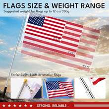 2 Pack Telescoping Handheld Flag Pole 8.2FT/2.5M, Portable Stainless Steel Flagpole With Storage Bag And 4 Pcs Clips And Whistle For Sports Events, Festival, Parade, And - Orange Black - View 8