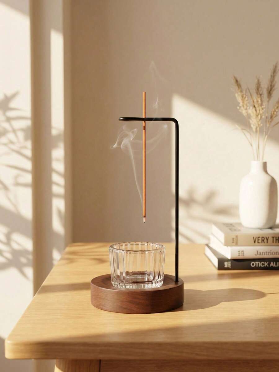 2PCS Hanging Incense Burner With Base, Wooden Zen-Style Holder, Modern Creative Diffuser For Home/Office, Great Gift For Birthday, Graduation, Holiday - 2pcs - View 1