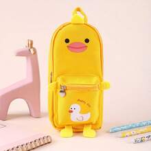 Large Capacity Cute Cartoon Animal Pencil Case - School Supplies, Durable Oxford Cloth, Suitable For Back-To-School Season, Students And Everyday Office Supplies, , - A - View 1