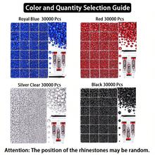 30,000pcs Red Flat Back Resin Rhinestones, 24-Grid Crystal Gemstone Storage Box, Includes 3 Bottles Of B7000 Jewelry Glue, Round Jelly Gems With Tweezers, Suitable For Making Jewelry, Shoes, Clothes, Fabrics, Bags, Artworks, Phone Cases, Decoration, DIY Rhinestone Kit - View 7