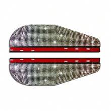 2 piezas Protector de lluvia brillante para espejo retrovisor de coche con strass, visera de lluvia para espejo retrovisor de coche, escudo de lluvia - A - Ver 14