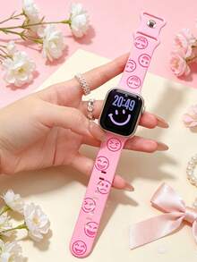 1 Stück Jungen & Mädchen Uhrenarmband kompatibel mit AppleWatch Series SE/1/2/3/4/5/6/7/8/9/10/11 Ultra 40mm 41mm 42mm 44mm 45mm 49mm alle Größen, weich & bequem, einfach zu tragen modisches Smartwatch Ersatzarmband, modisches Smartwatch Zubehör, Schulanfang Saison - Verschiedenfarbig - Übersicht 2