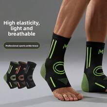 1pc Unisex Compression Breathable Sports Ankle Support Basketball Badminton Running Training Anti-Sprain Joint Fixation Protective Gear - Multicolor - View 1