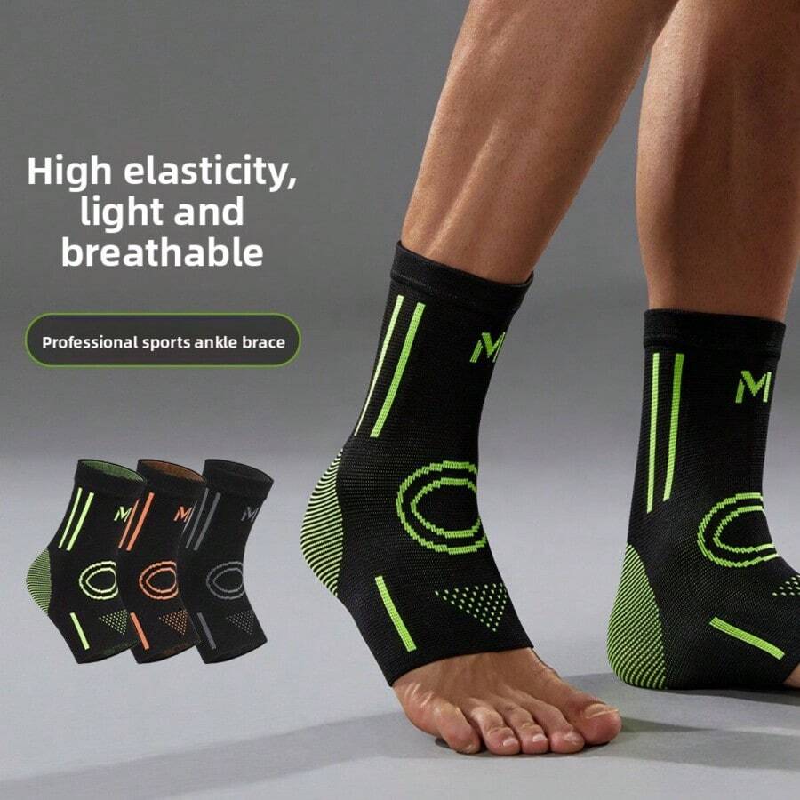 1pc Unisex Compression Breathable Sports Ankle Support Basketball Badminton Running Training Anti-Sprain Joint Fixation Protective Gear - Multicolor - View 1