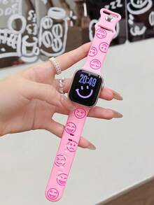 1 Stück Jungen & Mädchen Uhrenarmband kompatibel mit AppleWatch Series SE/1/2/3/4/5/6/7/8/9/10/11 Ultra 40mm 41mm 42mm 44mm 45mm 49mm alle Größen, weich & bequem, einfach zu tragen modisches Smartwatch Ersatzarmband, modisches Smartwatch Zubehör, Schulanfang Saison - Verschiedenfarbig - Übersicht 6