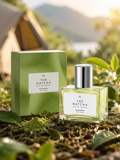 Parfum Matcha Spray 30ml, Aroma Teh Hijau Matcha Herbal Floral, Tahan Lama, Segar dan Alami, Botol Persegi Hijau Muda Transparan, Parfum Wanita, Cocok untuk Kantor, Belajar, Aktivitas Luar Ruangan, dan Perjalanan Sehari-hari