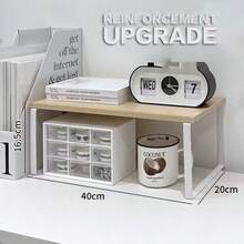 1pc Desktop Computer Monitor Stand Riser, Back To School Essential, Monitor Stand, Desktop Computer Monitor Stand, Office Desk Storage Organizer, Desktop Accessory - Multicolor - View 16