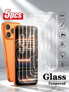 Mr. War Gorilla 5pcs High Definition [Lossless Image Quality Tempered Glass Screen Protector] Tempered Glass Layer Provides Basic Scratch Resistance, Film Surface Designed With Smooth And Natural Touch, Finger Sliding Is Smooth, Touch Sensitivity And Accuracy Are The Same As Original Screen. Compatible With IPhone17e/17 Promax/16 Promax/15 Promax/14 Promax/13 Promax/12 Proma/17 Pro/16 Pro/15pro/14 Pro/17air/16/15/14/13/12/11 And Other Series. - Clear - View 17