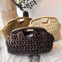 Women's French Vintage Knitted Bag, Chunky Knit Texture, Multi-Functional Large Capacity Bag Suitable For Autumn/Winter Coats - Multicolor - View 6