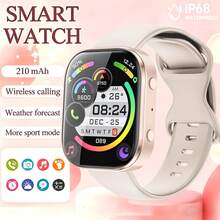 IP68 Waterproof High-Quality Women's Smartwatch, Ultra-HD Display, Pink Strap, USB Charging, Sports Mode Activity Tracking, Call/Answer Function, Message Notification, Supports Multiple Languages, Men's Smartwatch, Holiday/Birthday Gift, 2026 New Model - View 3