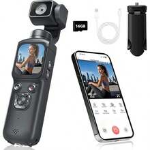 4K High Definition Video Recording Device | Portable Rechargeable Vlogging Camera | 4K Handheld Stabilized Pocket Action Camera | 4X Zoom, 2400mAh Battery, CMOS Sensor, Suitable For Video And Vlogging Creation - View 9
