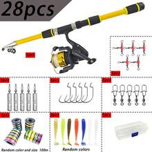 Portable Retractable Outdoor Fishing Full Set Multi-Function Tackle Accessories Kit, Lightweight Travel Fishing Gear, Universal Freshwater And Saltwater Beginner Outdoor Sports Fishing Set With Storage Box - Set - View 14