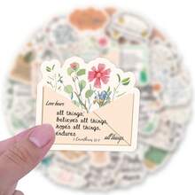 50 PCS Bible Stickers, Inspirational Christian Stickers, A Set Of Vibrant And Colorful Beautiful Stickers, Suitable For All Kinds Of Holidays, Party, Laptops, Tablet, Skateboards, Journals, Scrapbooks, Water Bottles - Bible - View 4