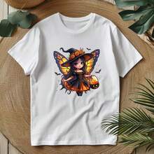 1/2/3pcs Holographic Butterfly Wing Pumpkin Bucket Witch Heat Transfer Sticker, Cartoon Halloween DIY Print, Suitable For T-Shirt, Hoodie, Canvas Bag, Pillow - Multicolor - View 4