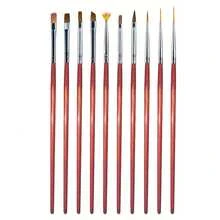 10 Pcs Nail Art Design Brushes Set - For Nail Intricate Patterns, Perfect For Manicures And Pedicures, Nail Art Supplies Manicure Essentials - Multicolor - View 7