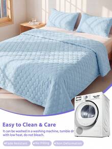 1 buah Selimut Pendingin, Perlengkapan Tempat Tidur Biru, Selimut AC, Dekorasi Kamar, Bernapas & Ringan, Sangat Lembut & Nyaman, Cocok Untuk Tempat Tidur Single/Double/Queen/King, Cocok Untuk Rumah Dan Asrama, Bantal Dan Sarung Bantal Tidak Termasuk, Dapat Dicuci Dengan Mesin - Biru - View 8