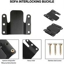 Combination Sofa Connector Metal Sofa Clip Sofa Connector Interlocking Furniture Connector With Screws... - A - View 5