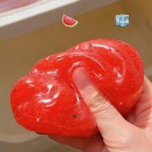 Creative Colorful Ice Cube Squeeze Ball, Rainbow Handmade Squeeze Toy, Watermelon Shaped Squeeze Toy, Handmade Ice Cream Texture, Pomegranate Popping Bead Stress Relief Toy, Fun And Slightly Challenging Sensory Experience, Party Favor Bag Filler Series Toy - Multicolor - View 4