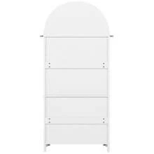Tall Cabinet With Drawers And Doors, Free Standing Tall Arch Storage Unit For Kitchen And Living - 白色 - 查看 8