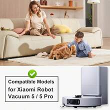 25 Pcs Replacement Accessories Kit Compatible With Xiaomi Robot Vacuum 5, 5 Pro, Spare Parts, Include 2 Mian Brush, 6 Side Brushes, 4 Filters, 6 Mop Pads, 6 Dust Bags And 1 Cleaning Tool - 5 Pro - View 4