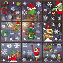 The Grinch Christmas Window Decals, Winter Stickers For Windows, Snowflake Christmas Decorations, Christmas Window Decals, Holiday Window Decals, Winter Decorations - Multicolor - View 3