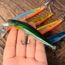 Set Umpan Pancing Minnow Jarak Jauh dengan Suara Mengapung dan Efek Suara, 5 Warna - MultiWarna - View 3