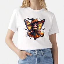 1/2/3pcs Holographic Butterfly Wing Pumpkin Bucket Witch Heat Transfer Sticker, Cartoon Halloween DIY Print, Suitable For T-Shirt, Hoodie, Canvas Bag, Pillow - Multicolor - View 2