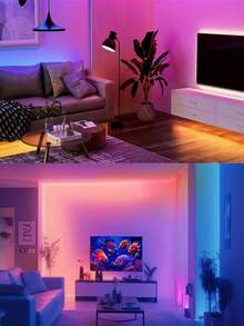 Bedroom Decor LED Light Strip, USB Plug 5V 1m/3.28ft-5m/16.4ft Smart Rope Light Strip With 24-Key Remote Control, Easy To Install Light Strip Suitable For Bedroom, Stairs, Kitchen - LED Light Strip - View 5