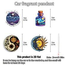 Car Air Fresheners - Starry Sky Freshener Hanging 2.76in Ornaments Refresh Air Fragrant Pendant Essential Gift For 2D Flat Car Accessories Decoration Interior Home Household Long-Lasting Scent - Starry Sky - View 3